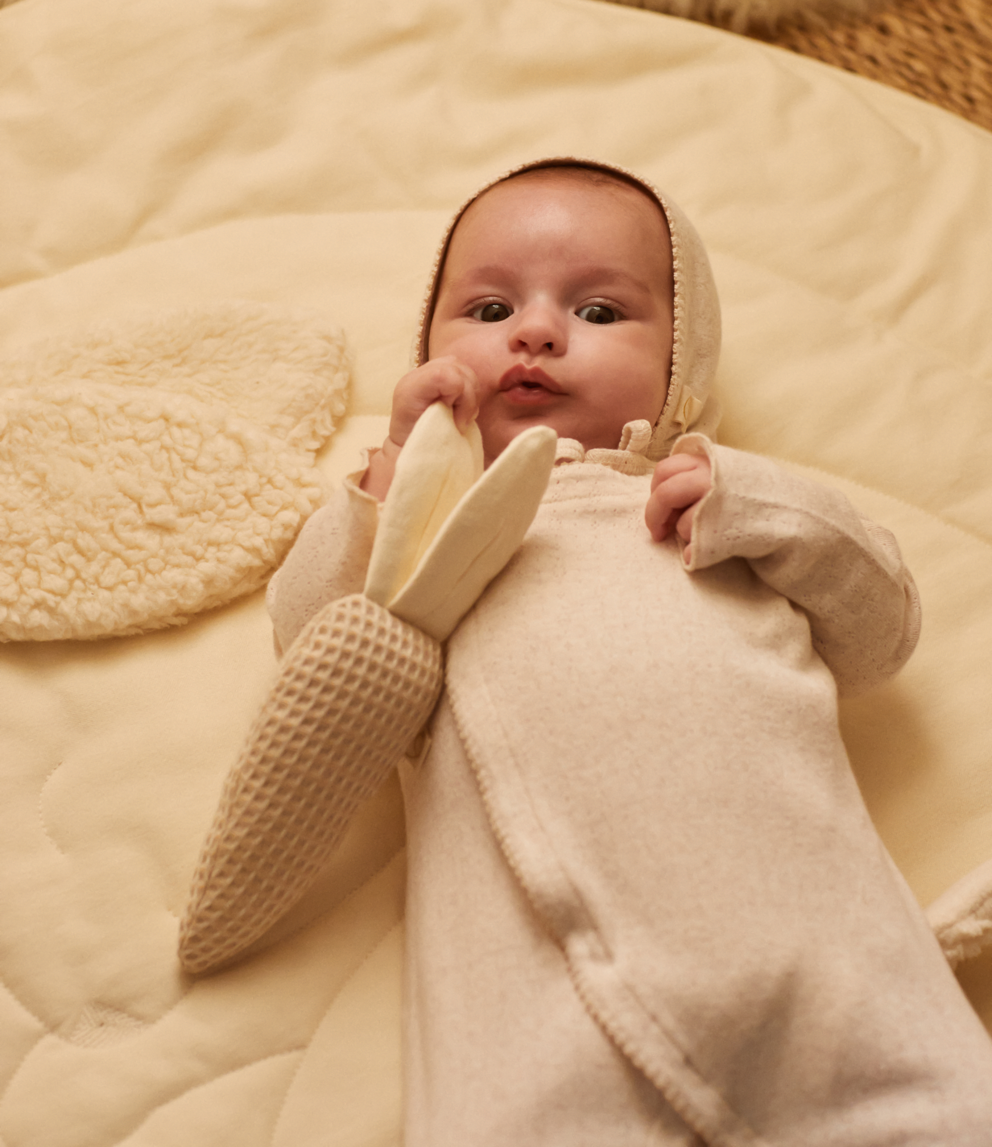 Tapis d'Éveil Bébé Lapin | Naturel | 100cm