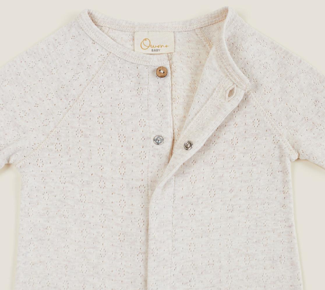 Pijama Bebé Canalé Pointelle | Ropa | Ropa de dormir (Pijamas) | Avena jaspeada