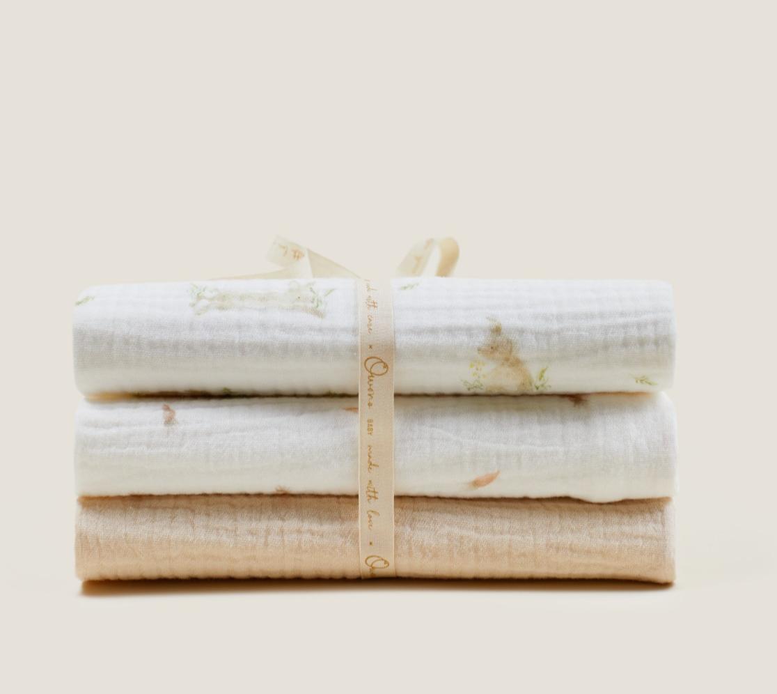 Muslin Cloths Set of 3 | Clothing