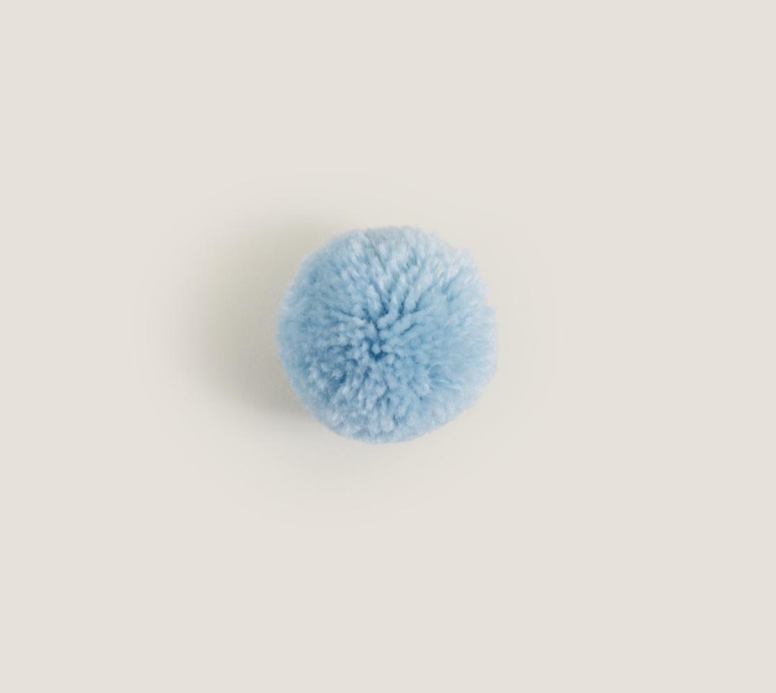 Swaddle | Blue Pompons