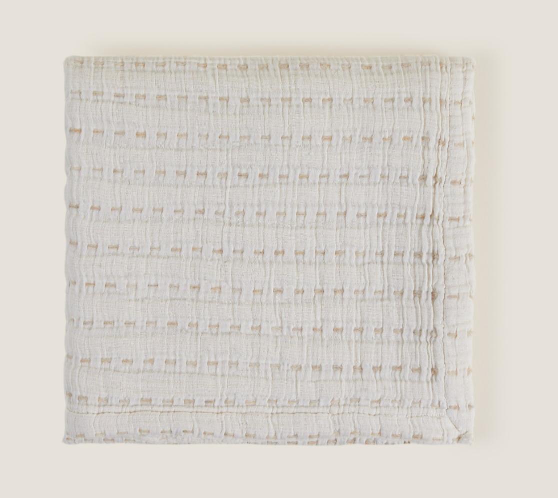 Home | Swaddle com Pompons | Mélange brick